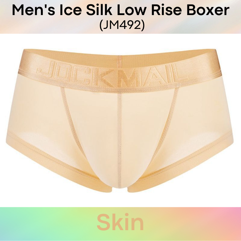 Men's Boxer : Ice Silk Low Rise Underwear (Jockmail JM492)