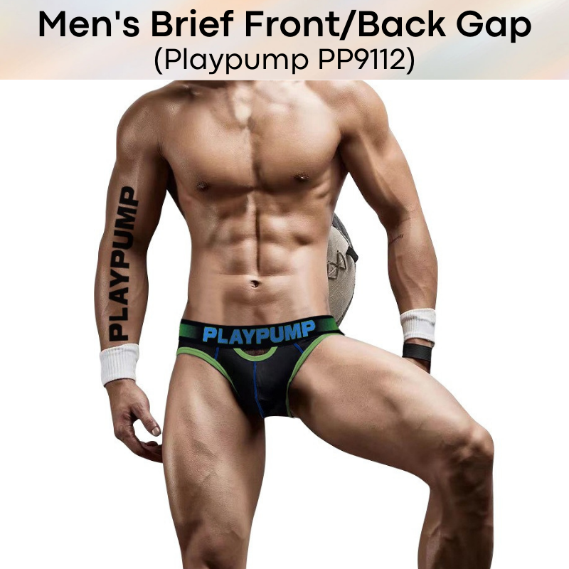 Men's Brief : Front & Back Mini Gap Underwear (Playpump PP9112) – AhBoy2Man