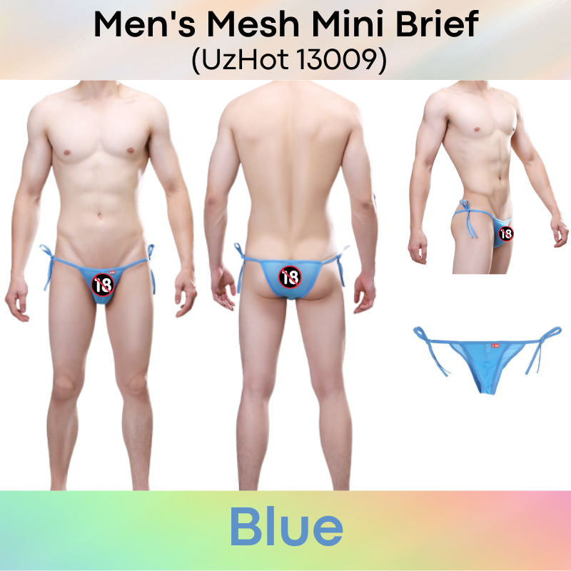 Men's Brief : Mesh with Side Tie Underwear (UzHot 13009)