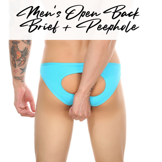 Men's Brief : Open Back with Peep Hole Underwear (Clever Menmode CMF312)