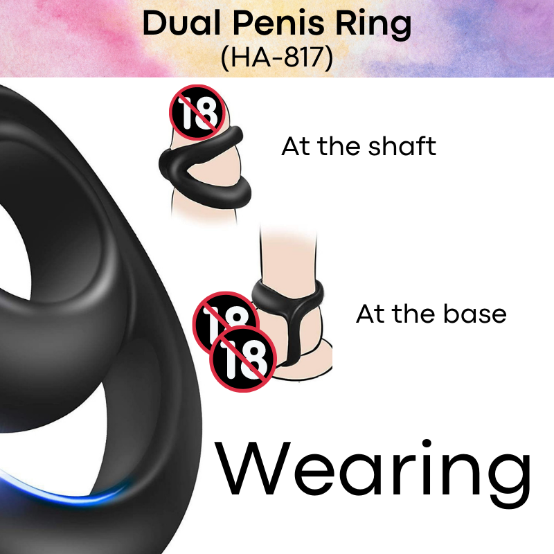 Adult Toy : Dual Penis Ring (HA-817)