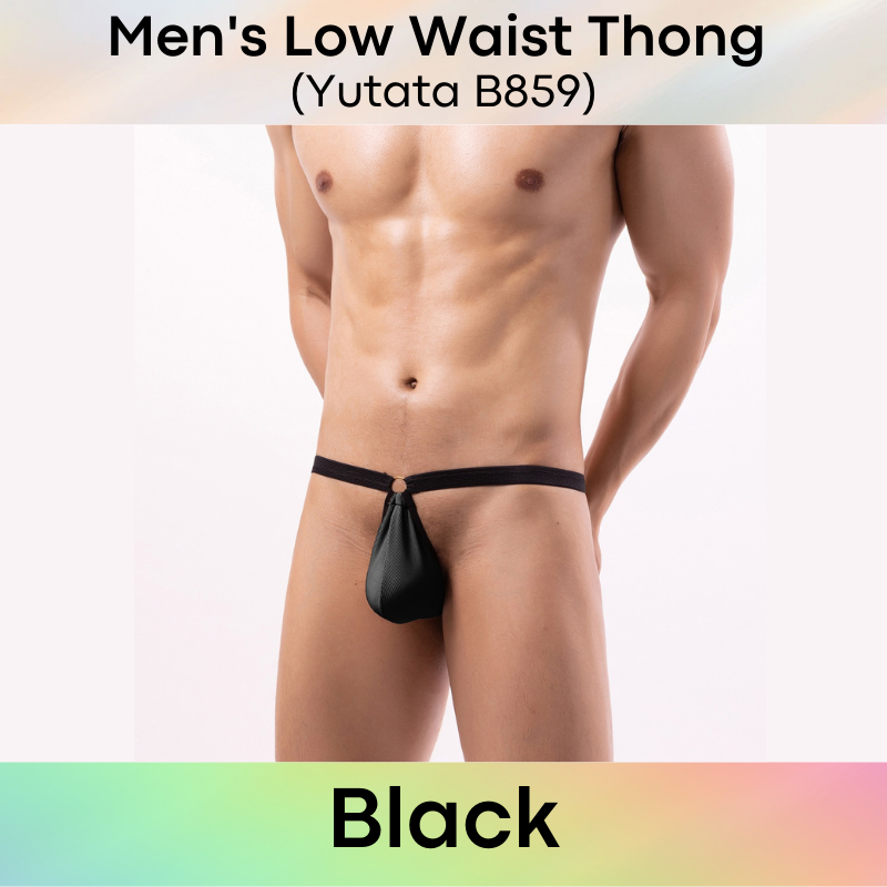 Men's Thong : Low Waist with Metal Ring (Yutata B859)