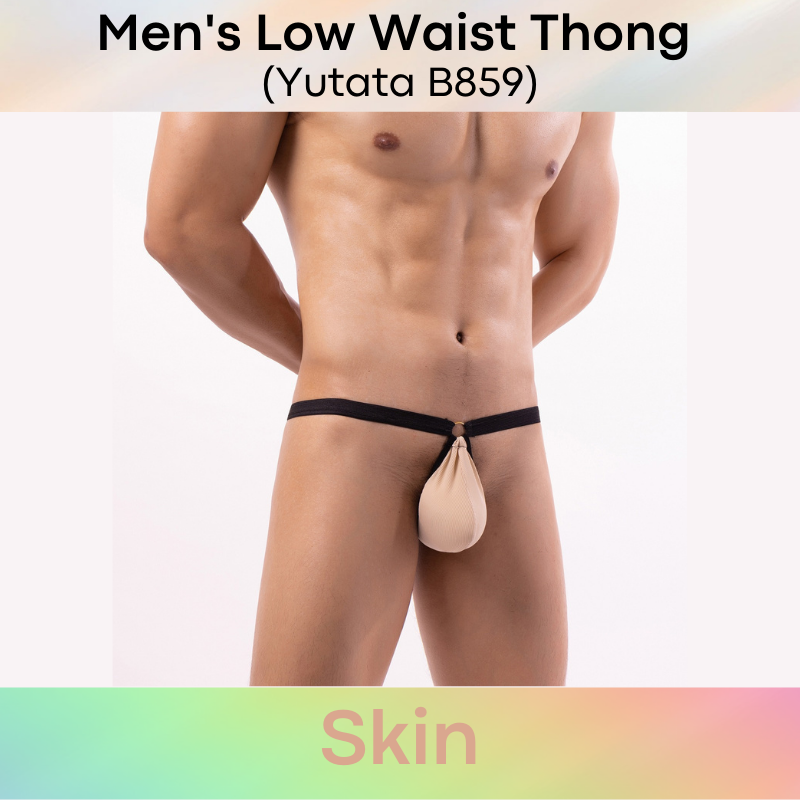 Men's Thong : Low Waist with Metal Ring (Yutata B859)