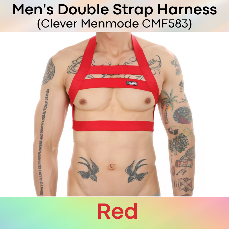 Men's Harness : Double Strap Front/Back (Clever Menmode CMF583)