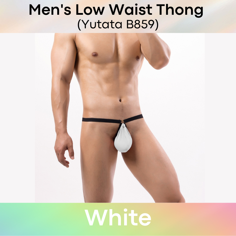 Men's Thong : Low Waist with Metal Ring (Yutata B859)