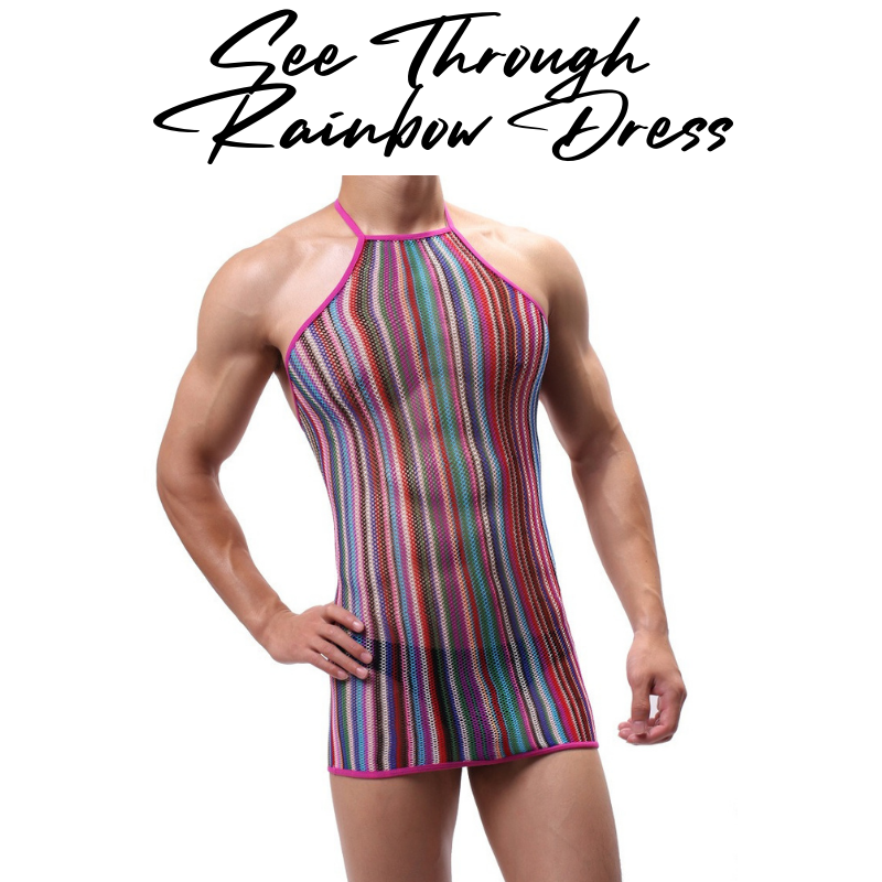Roleplay : Rainbow See Through Woven Dress (PL8027)