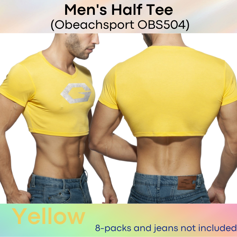 Men's Tee : Half Vest Cropped Tee (Obeachsport OBS504)