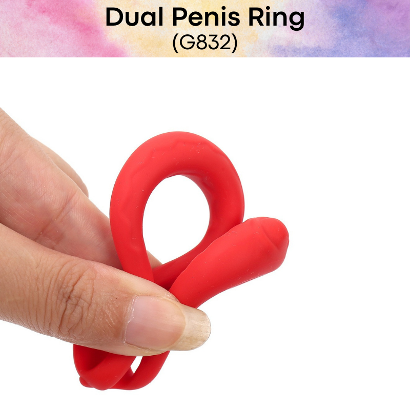 Adult Toy : Men's Dual Penis Ring (G832)