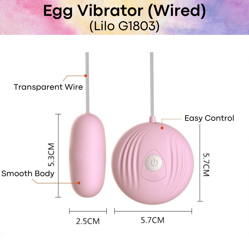 Adult Toy : Unisex Wired Egg Vibrator (Lilo G1803)