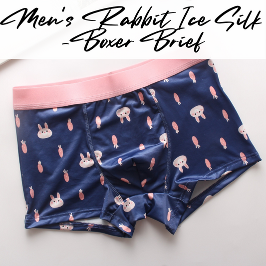 Men's Boxer : Ice Silk Rabbit Print Underwear (SN7107/SN7112)