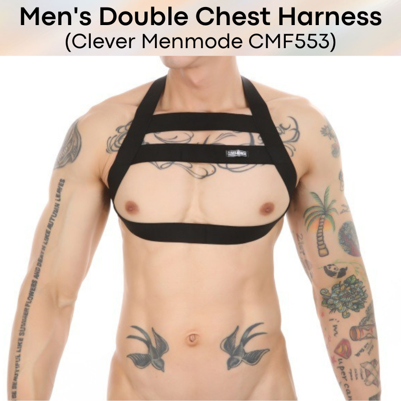 Men's Harness : Double Chest Harness Strap (Clever Menmode CMF553)