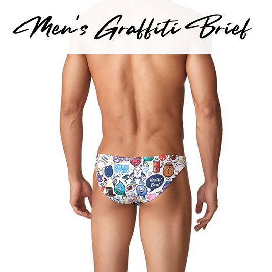 Men's Brief : Graffiti Print Underwear (Seobean SB220102)