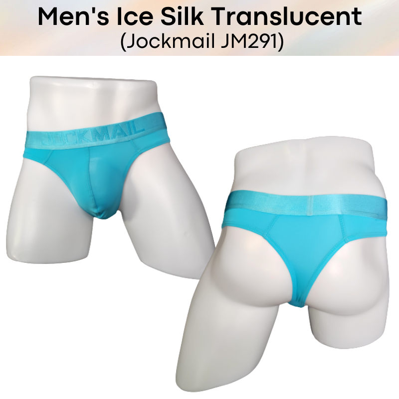 Men's Thong : Ice Silk Translucent Underwear (Jockmail JM291)