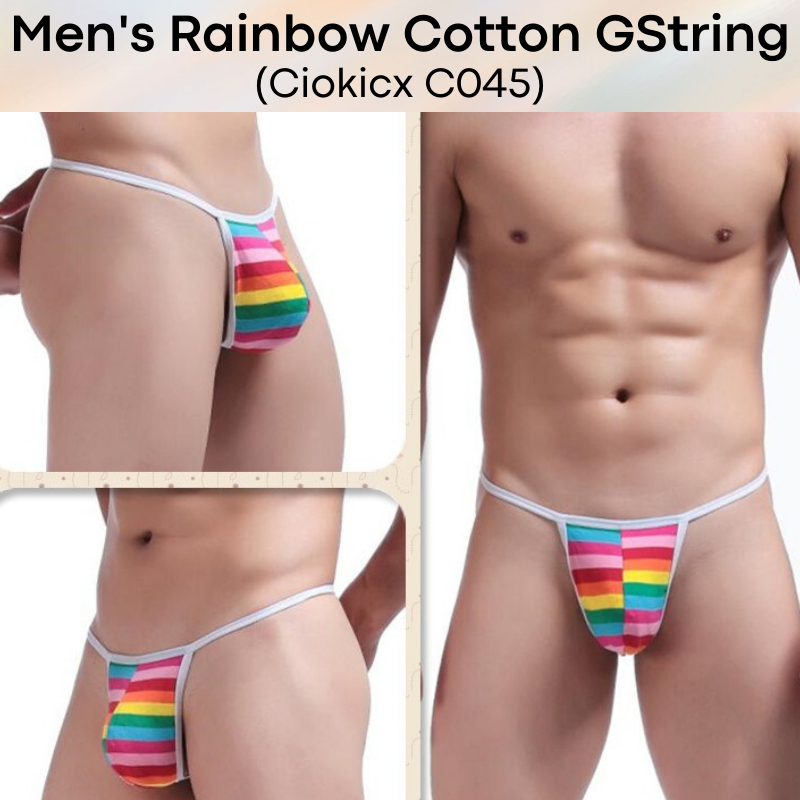 Men's GString : Rainbow Cotton Underwear (Ciokicx C045)