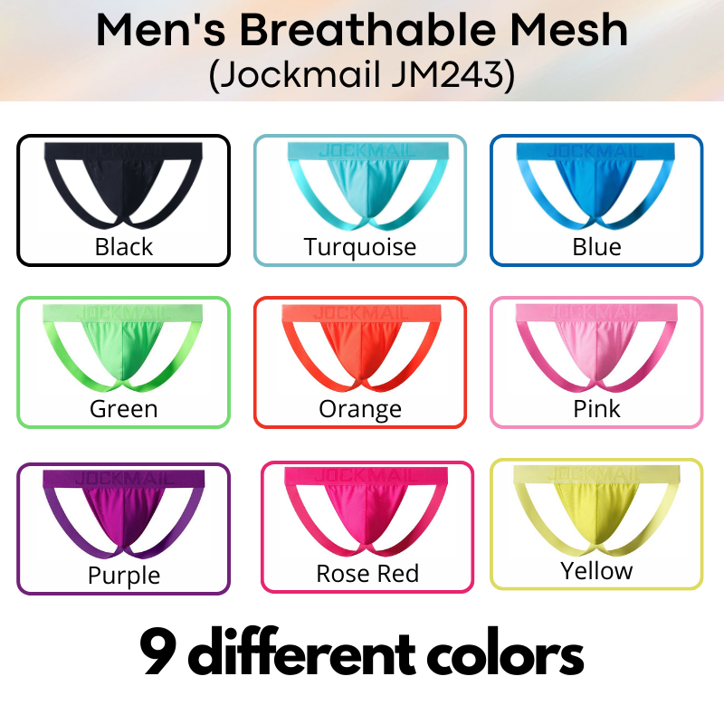 Men's Jockstrap : Breathable Mesh Underwear (Jockmail JM243)