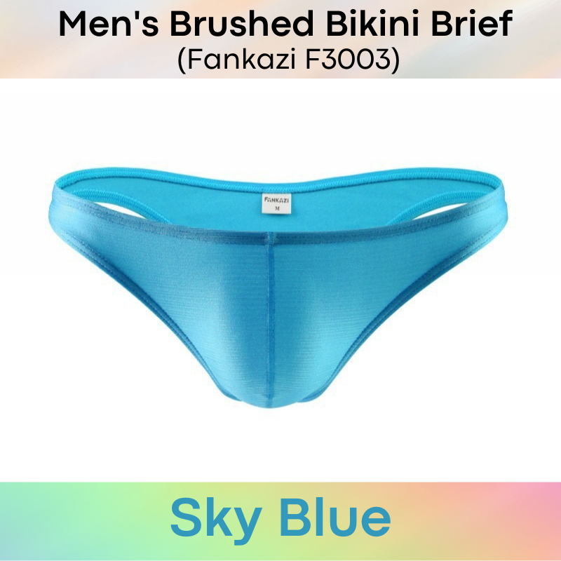 Men's Brief : Low Waist Brushed Bikini Underwear (Fankazi F3003)