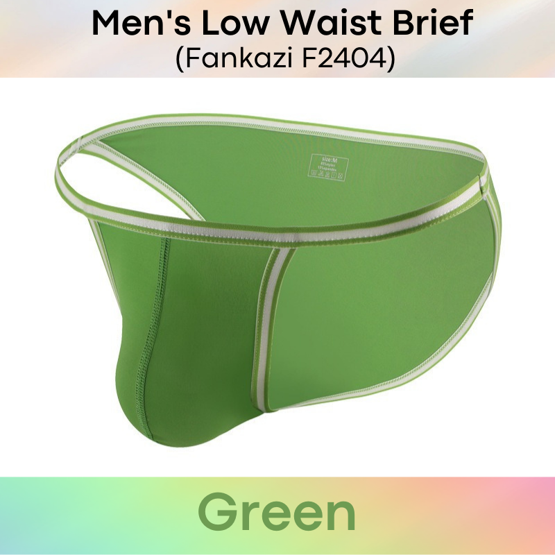 Men's Brief : Low Waist Nylon Underwear (Fankazi F2404)