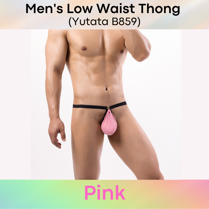 Men's Thong : Low Waist with Metal Ring (Yutata B859)