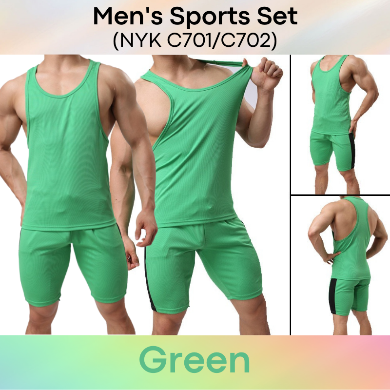 Men's Tee / Shorts Set: Homewear/Sportswear Singlet and Shorts Set (NYK C701/C702)