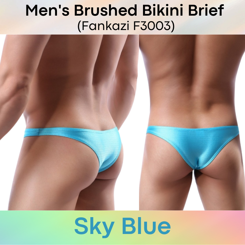 Men's Brief : Low Waist Brushed Bikini Underwear (Fankazi F3003)