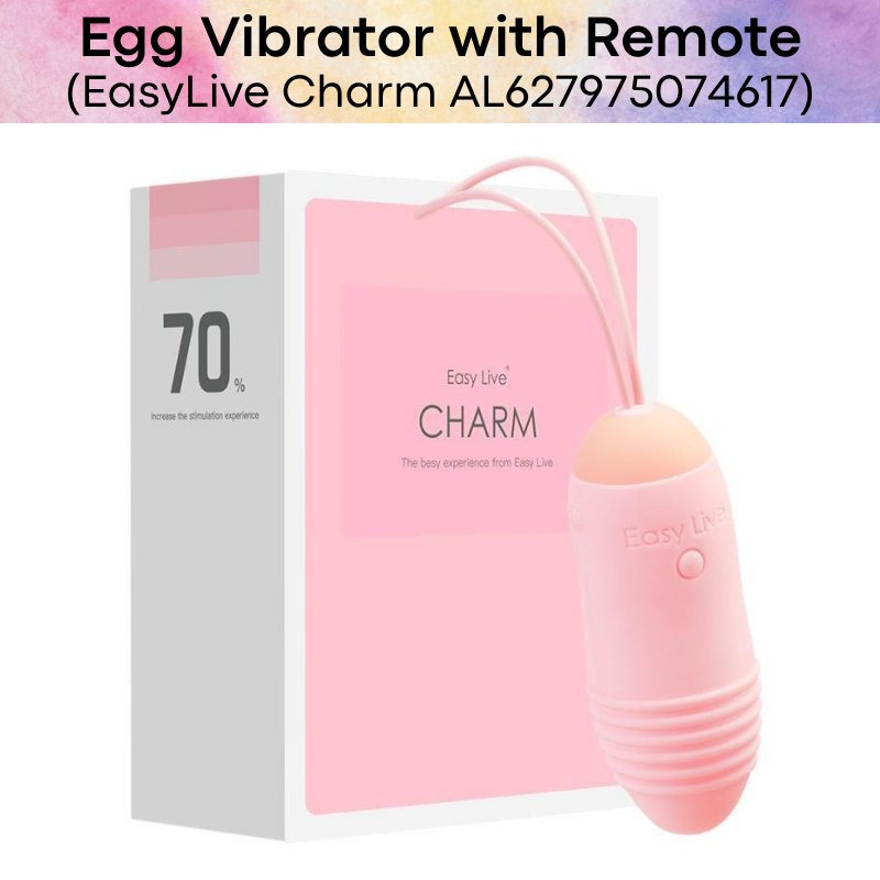 Adult Toy : Unisex Egg Vibrator with Remote Control Unit (EasyLive Charm AL627975074617)