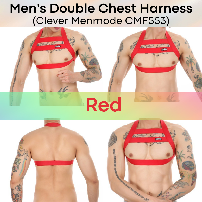 Men's Harness : Double Chest Harness Strap (Clever Menmode CMF553)