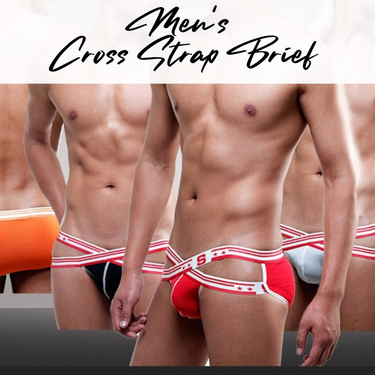 Men's Brief : Cross Strap Low Waist Underwear (Seeinner 808)