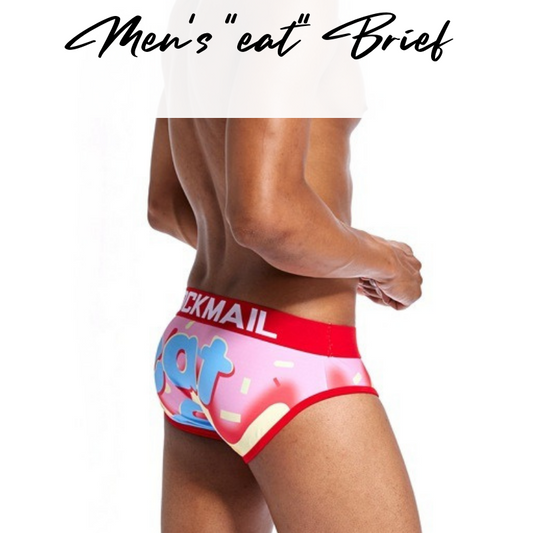 Men's Brief : "eat" Candy Color Underwear (Jockmail JM335)