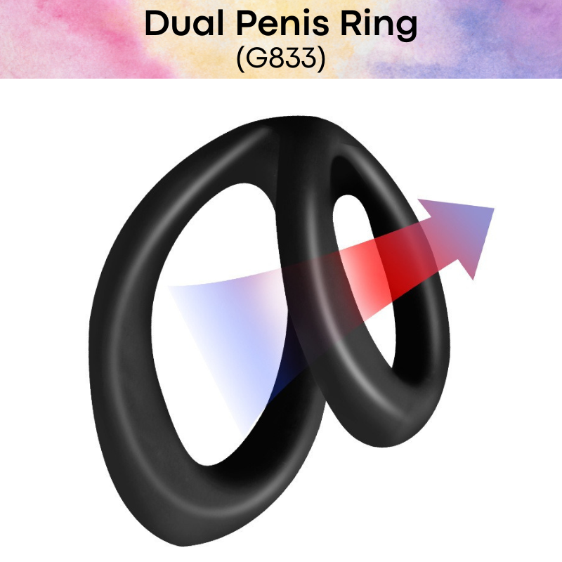 Adult Toy : Men's Dual Penis Ring (G833)