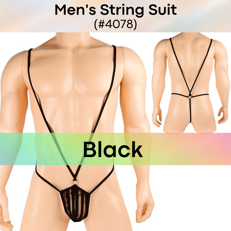 Men's Bodysuit : Almost Bare String (4078)