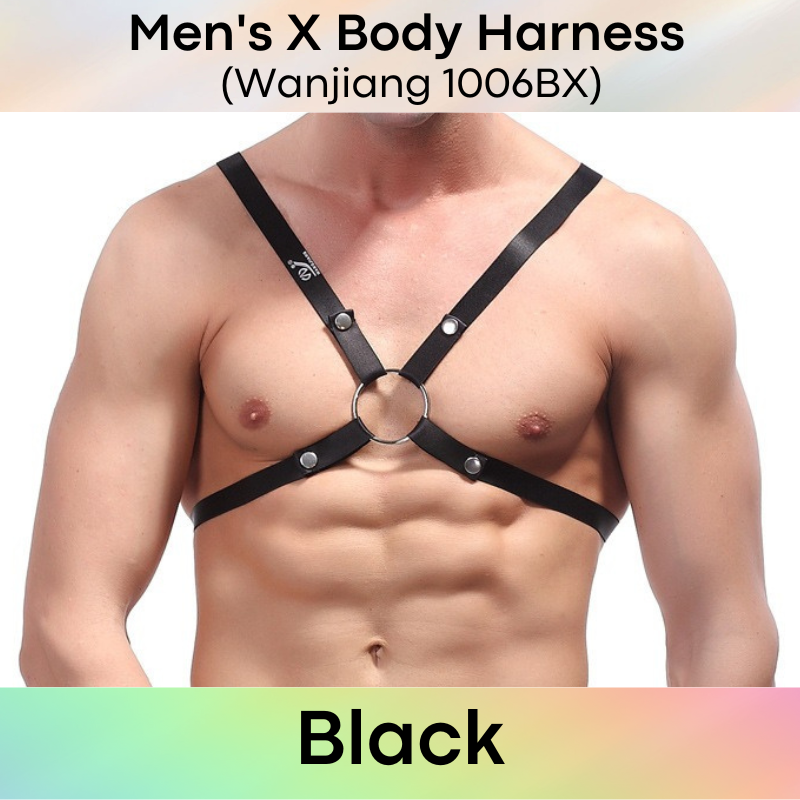 Men's Harness : Cross Body Strap with Adjustable Stud (Wanjiang 1006BX)