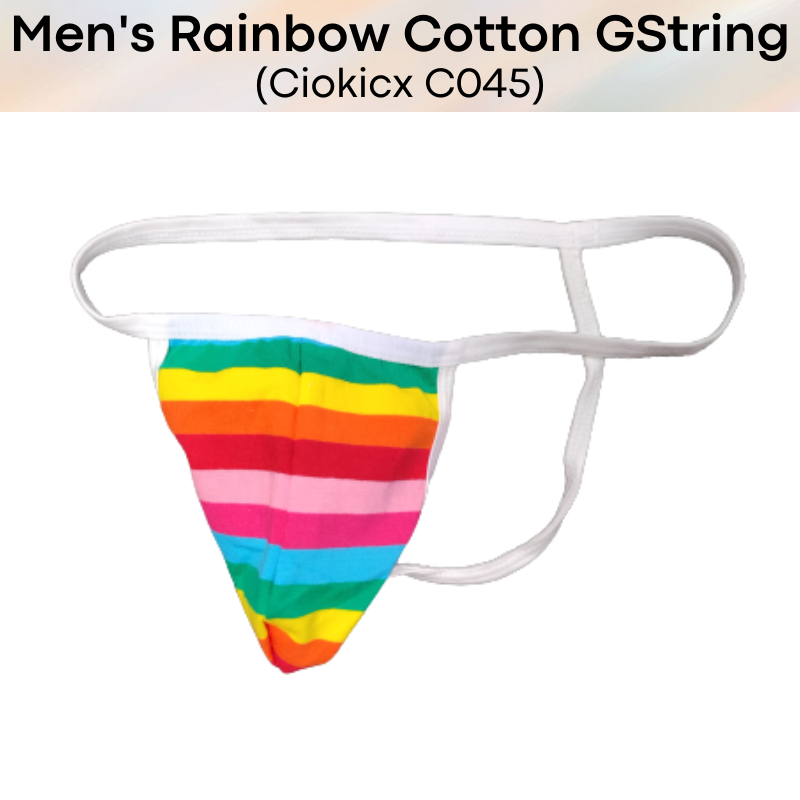 Men's GString : Rainbow Cotton Underwear (Ciokicx C045)