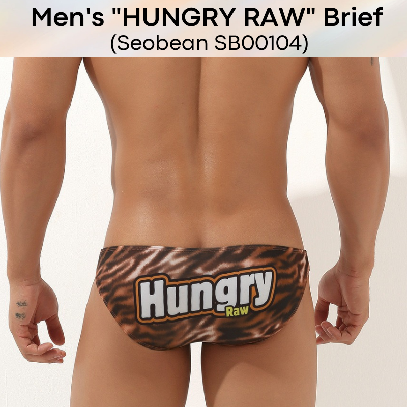 Men's Brief : "HUNGRY RAW" Leopard Print Underwear (Seobean SB00104)