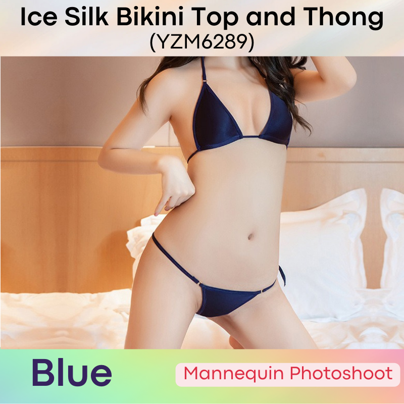 Underwear: Ice Silk Bikini Top and Thong Set (YZM6289)