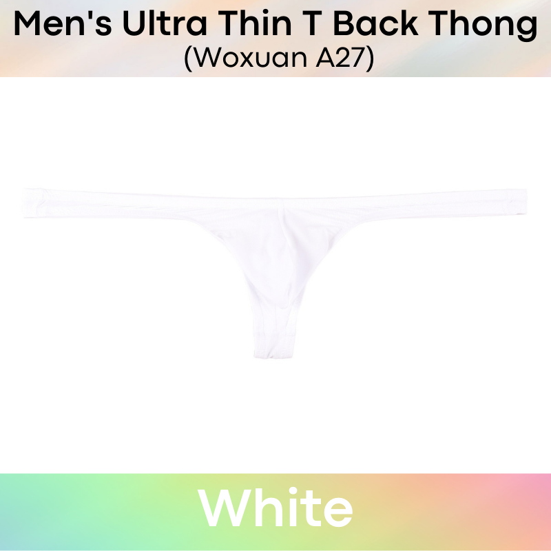 Men's Thong : Ultra Thin T Back Underwear (Woxuan A27)