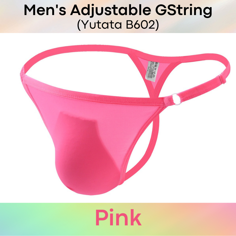 Men's GString : Adjustable Strap Ice Silk Underwear (Yutata 602)