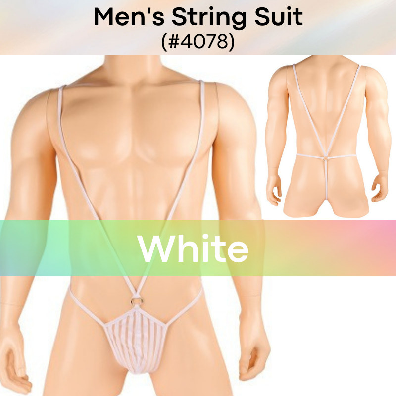 Men's Bodysuit : Almost Bare String (4078)