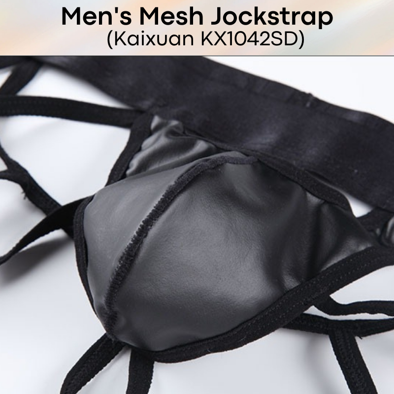 Men's Thong / Jockstrap : Mesh Front Cover with Gap (Kaixuan KX1042SD)