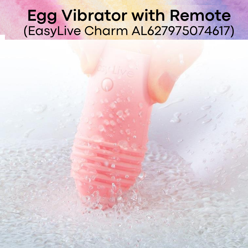 Adult Toy : Unisex Egg Vibrator with Remote Control Unit (EasyLive Charm AL627975074617)