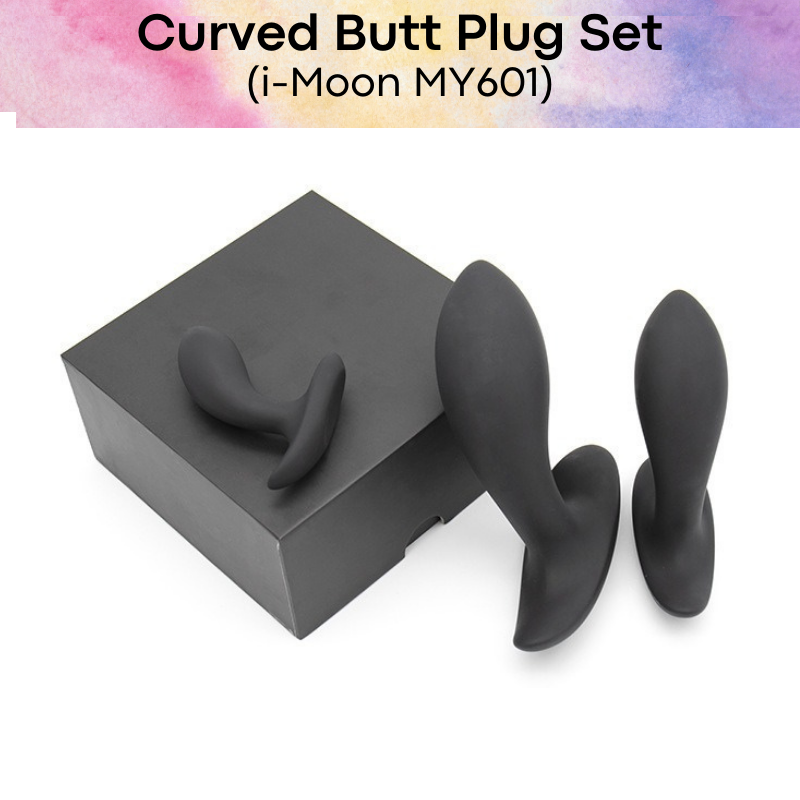 Adult Toy : Silicone Curved Butt Plug Set of 3 (i-Moon MY601)