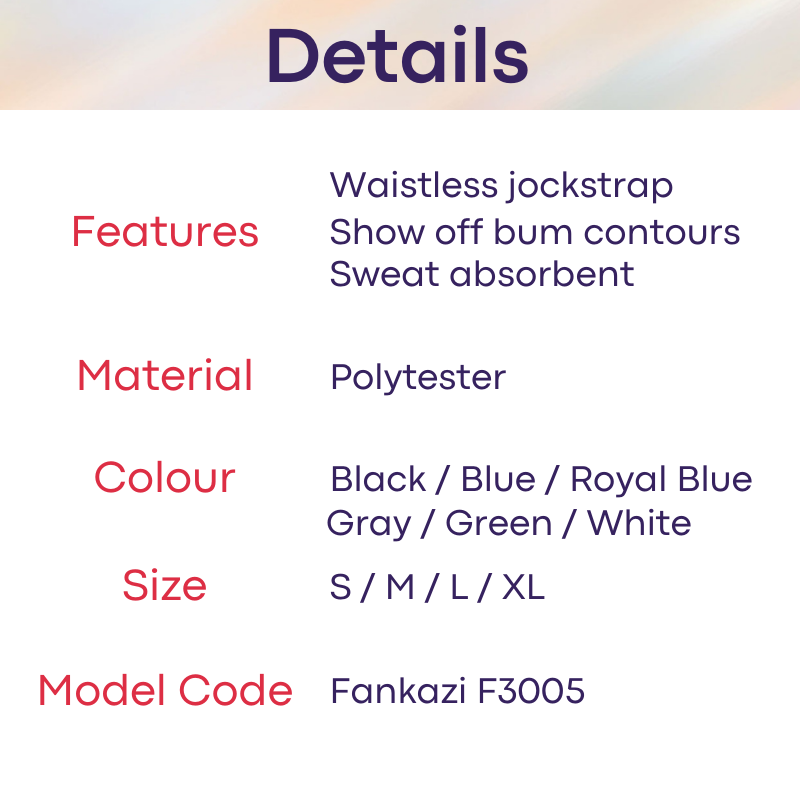 Men's Jockstrap : Waistless Underwear (Fankazi F3005)