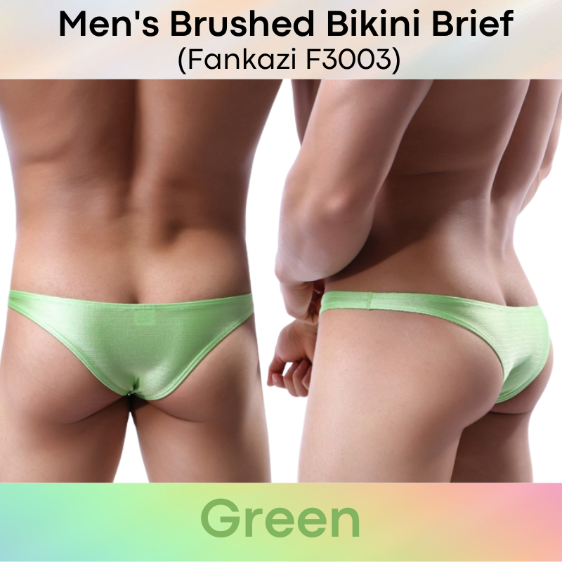 Men's Brief : Low Waist Brushed Bikini Underwear (Fankazi F3003)