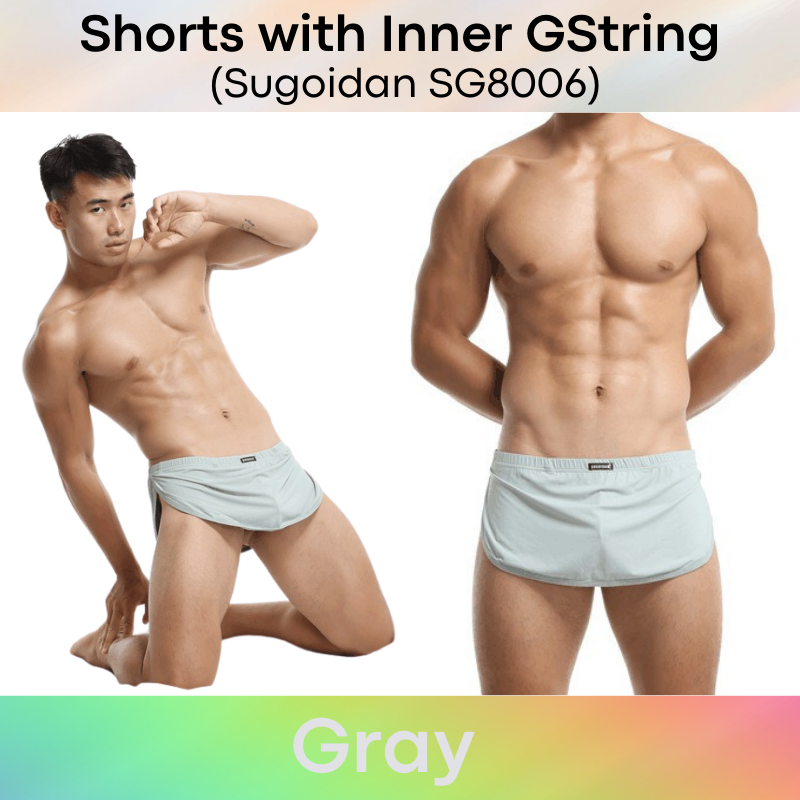 Men's Shorts : High Side Split with Inner GString (Sugoidan SG8006)