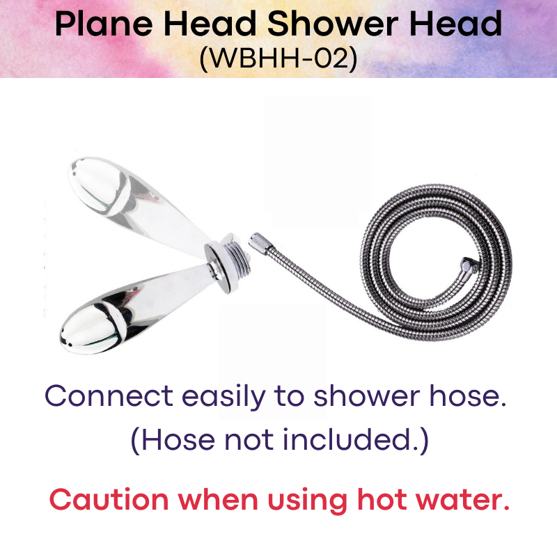 Adult Toy : Plane Head Stainless Steel Shower Head for Butt (WBHH-02)