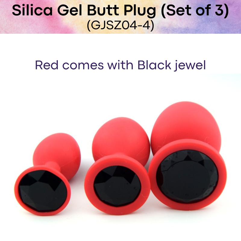 Adult Toy : Silica Gel Butt Plug Set of 3 (GJSZ04)