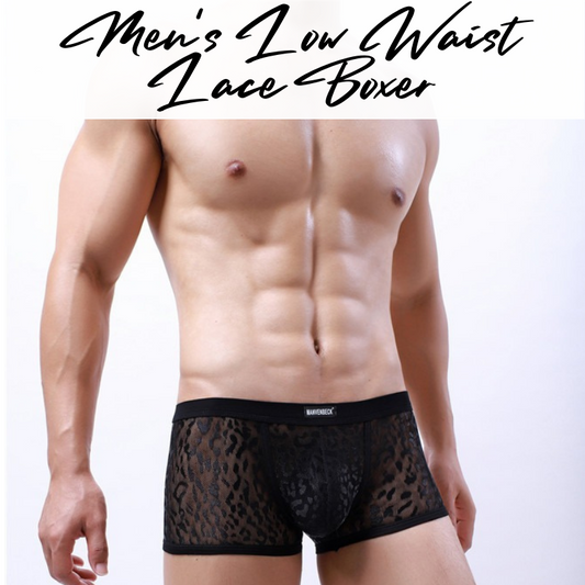 Men's Boxer : Low Waist Lace Underwear (Mavenbeck MK068)