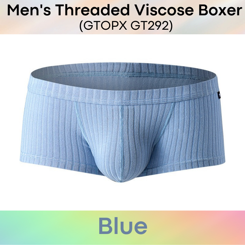 Men's Boxer : Threaded Viscose Low Waist Underwear (GT292)