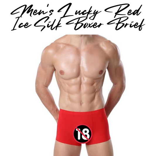 Men's Boxer : Lucky Red Ice Silk Underwear (TH123)