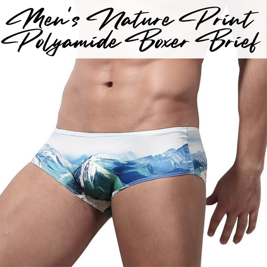 Men's Boxer : Nature Print Polyamide Underwear (Wanjiang WJ1034PJ)