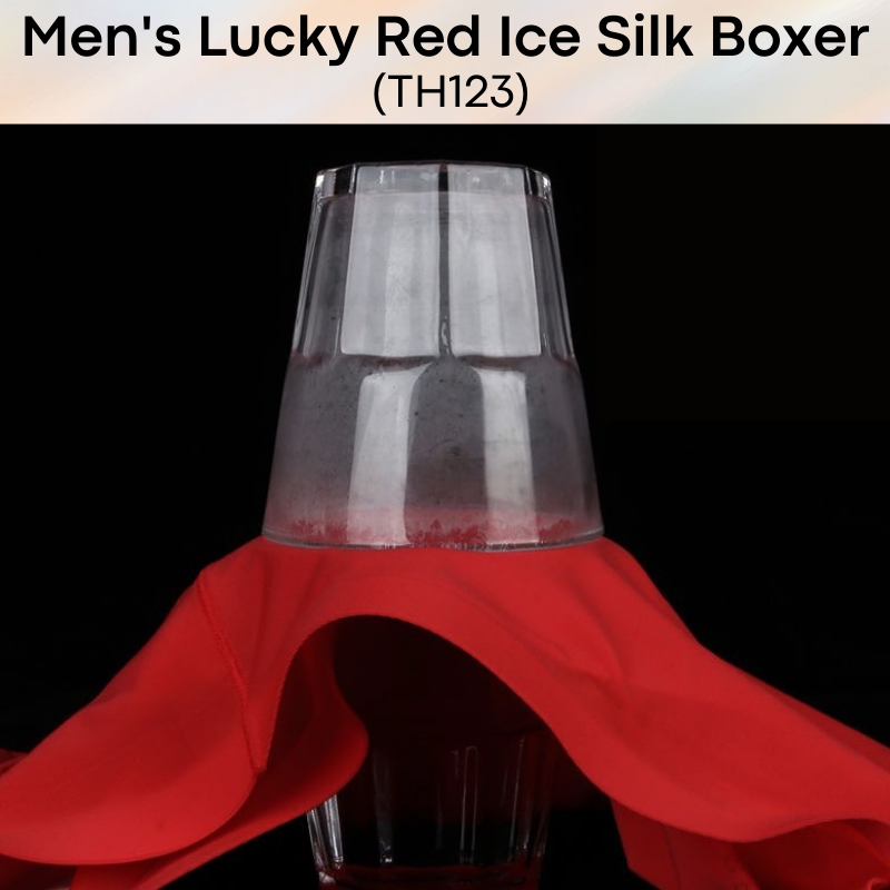 Men's Boxer : Lucky Red Ice Silk Underwear (TH123)